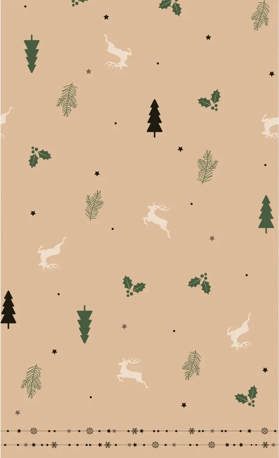 Duni Tafelkleed Natural Yuletide 138x220cm