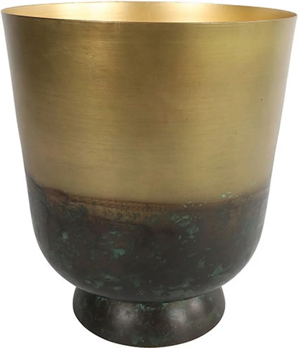 Countryfield Bloempot Avelon metaal L26,5B26,5H31CM messing