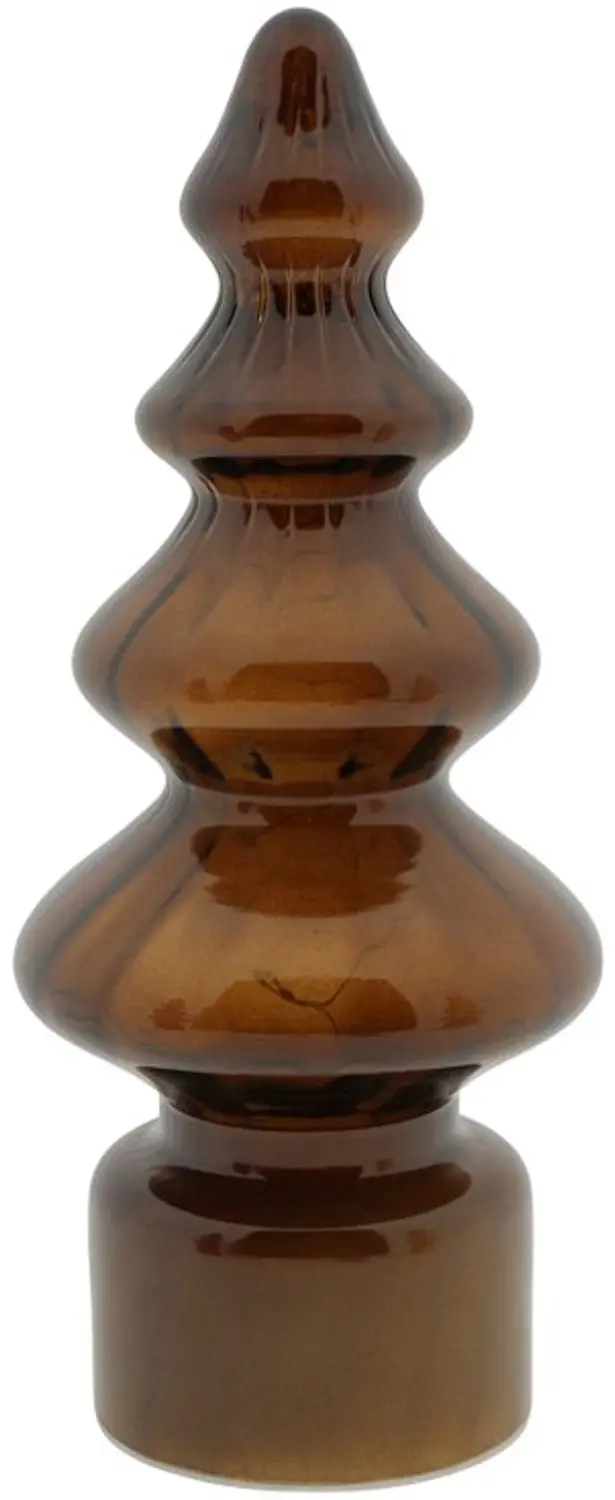 Home Society Glazen Kerstboom Muziekdoos LED - 29cm - Goud - afbeelding 3 van 3