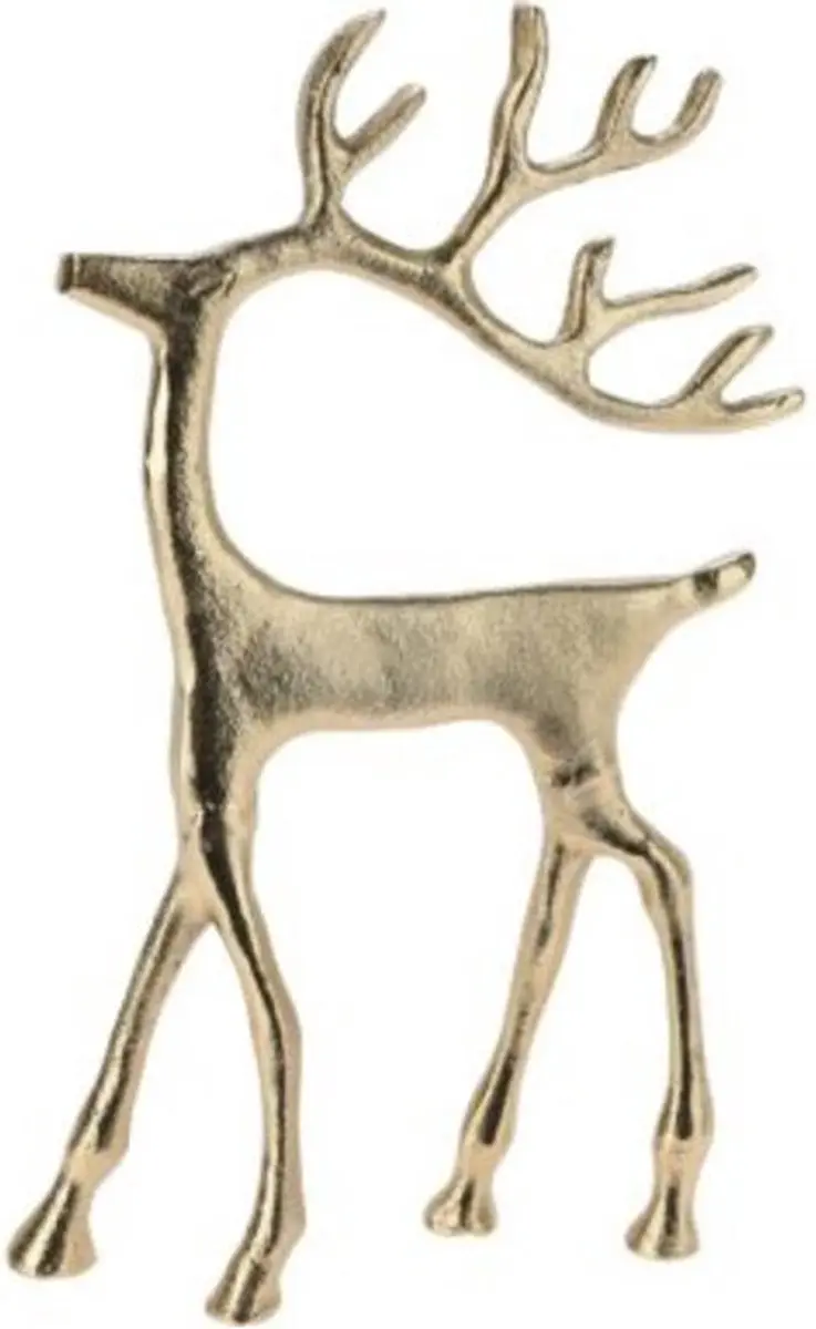Koopman Rendier Goud Kerstdecoratie 20x31cm