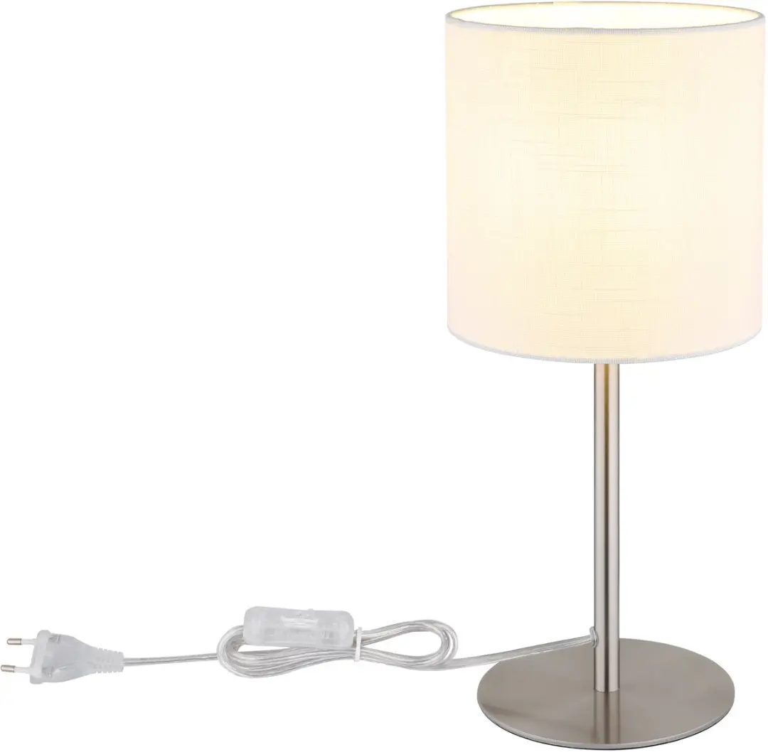Globo Benson 21440W Tafellamp - 40W - Nikkel met witte kap - afbeelding 6 van 6