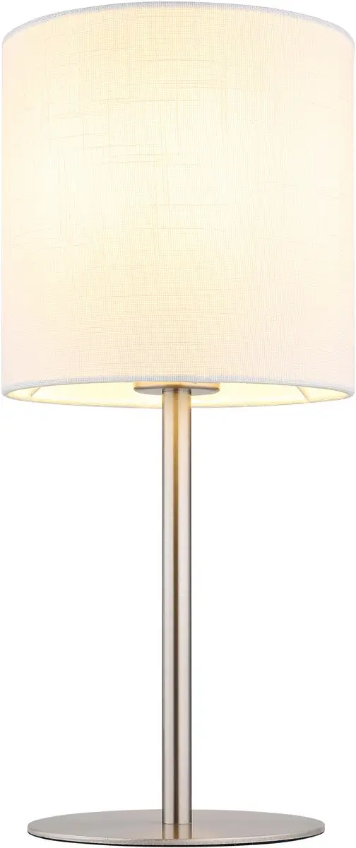 Globo Benson 21440W Tafellamp - 40W - Nikkel met witte kap - afbeelding 2 van 6