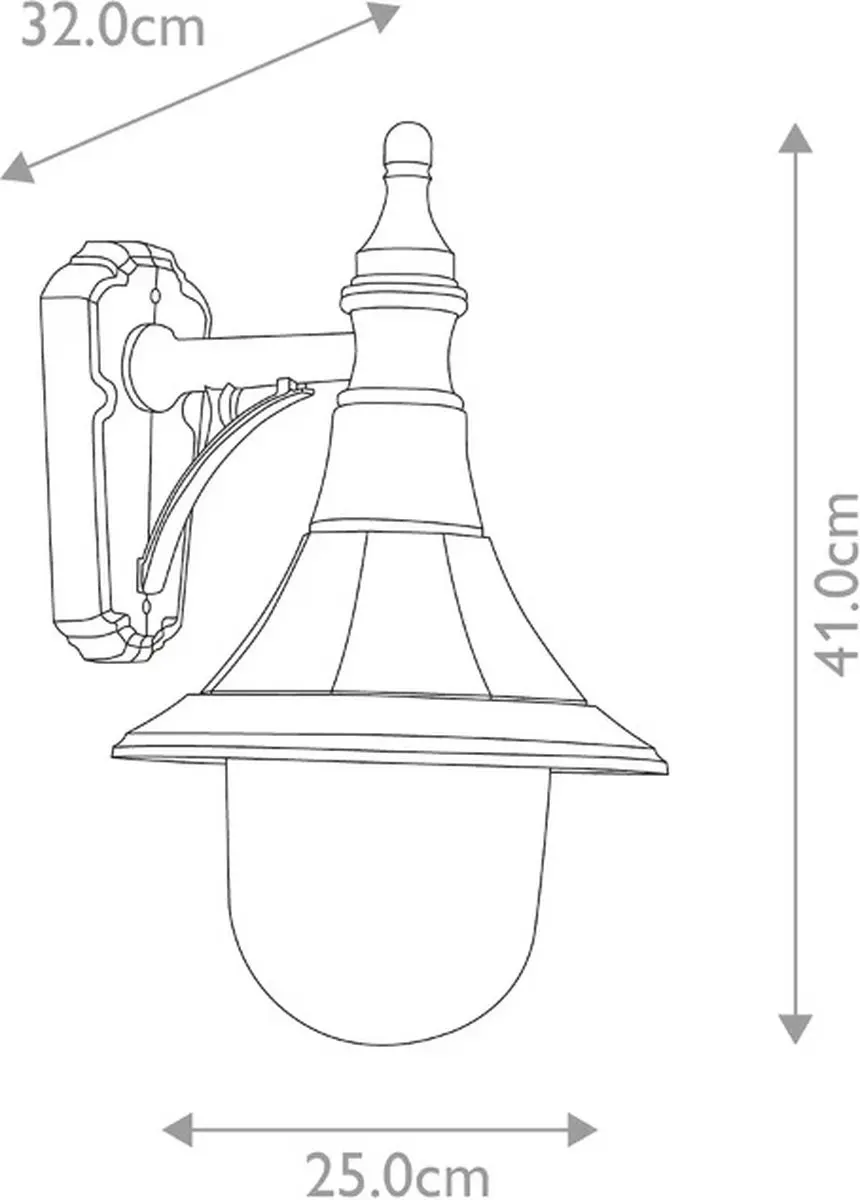 Elstead Lighting Shannon LED Wandlamp Buiten E27 IP44 - afbeelding 3 van 4