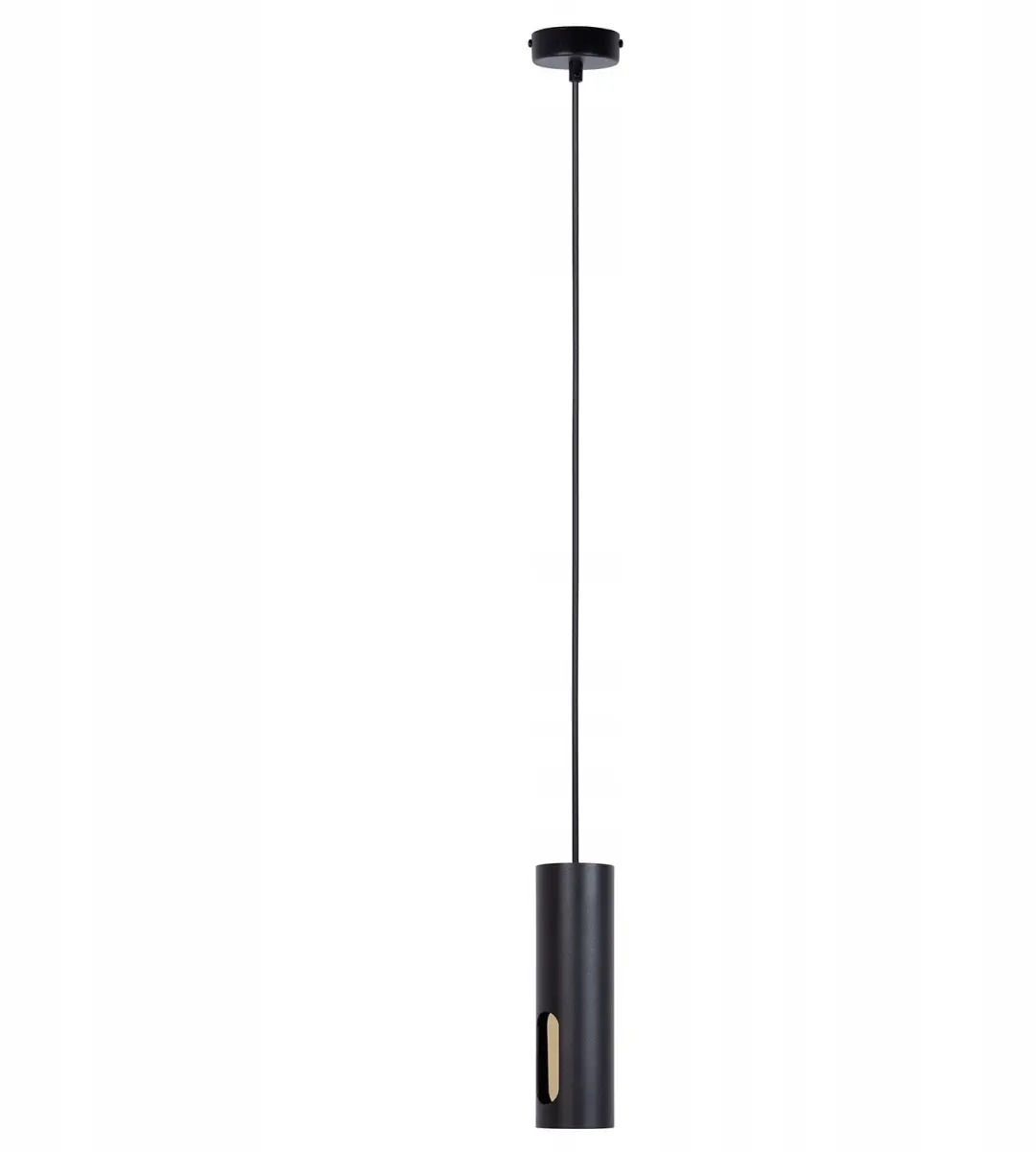 Hanglamp Staal FLOW 1 Zwart Goud GU10 130cm