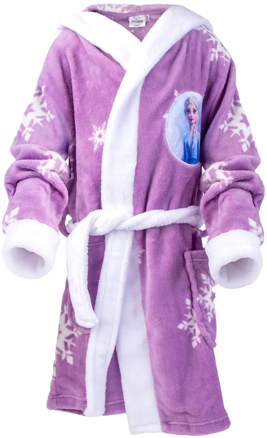 Frozen Coral Fleece Badjas met Sneeuwvlokken
