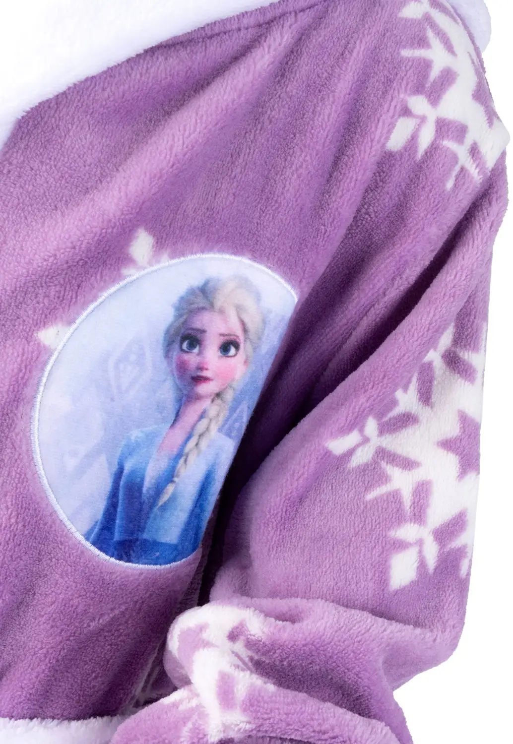 Frozen Coral Fleece Badjas met Sneeuwvlokken - afbeelding 2 van 3