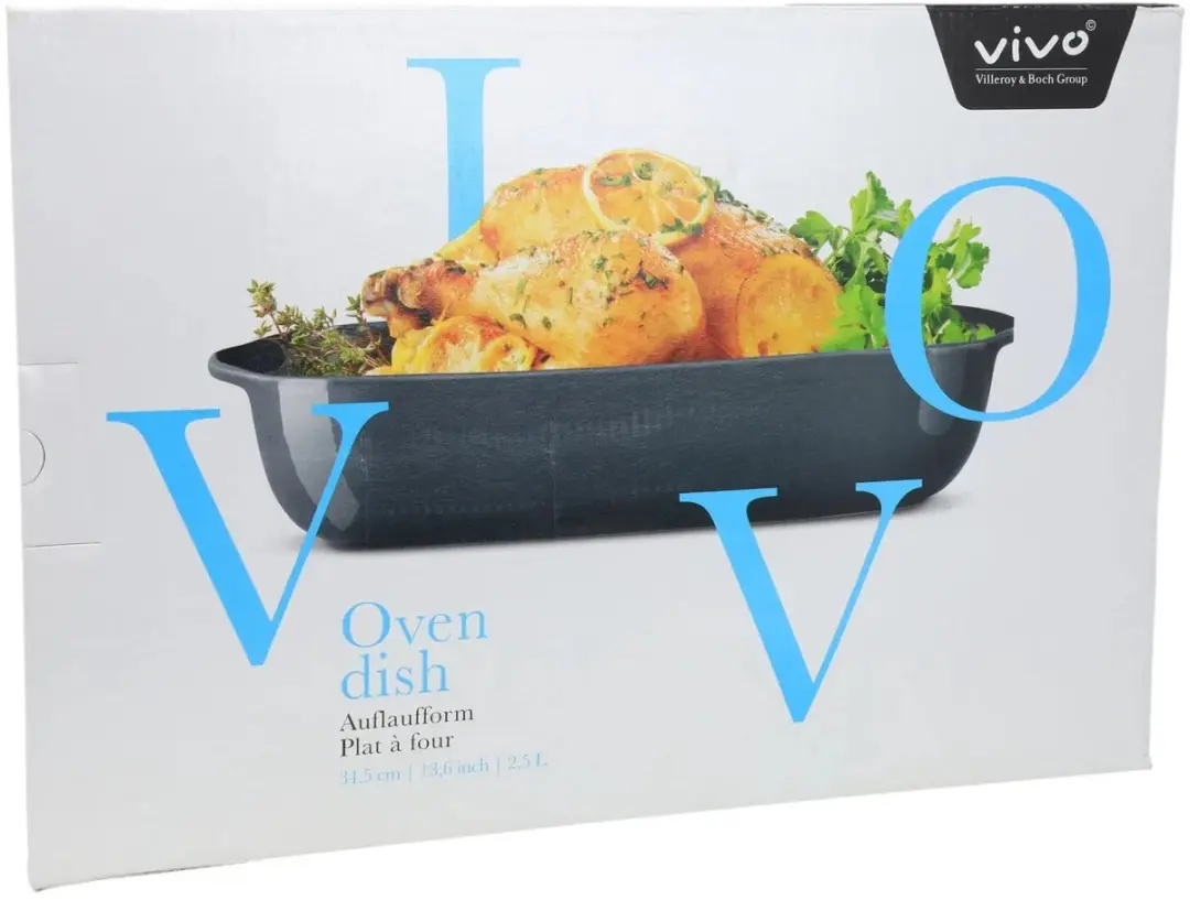 Villeroy & Boch Vivo Rechthoekige Ovenschaal - 34,5cm - Grijs - afbeelding 2 van 2