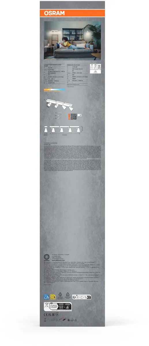 Osram LED Spot Pear Plafondspot 17,2W 840lm GU10 - Wit - afbeelding 6 van 6