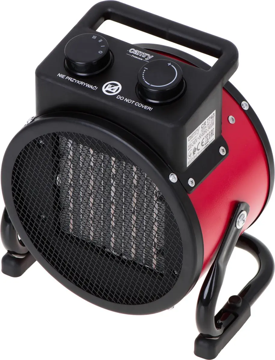 Camry CR 7743 Keramische verwarmer 2400W - Rood - afbeelding 5 van 6