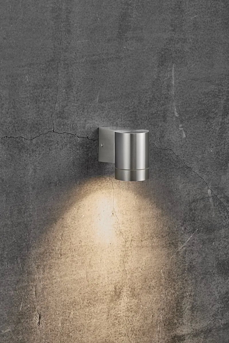 Nordlux Tin Maxi Wandlamp Buiten GU10 - Aluminium Ø7,6cm - IP54 - Grijs