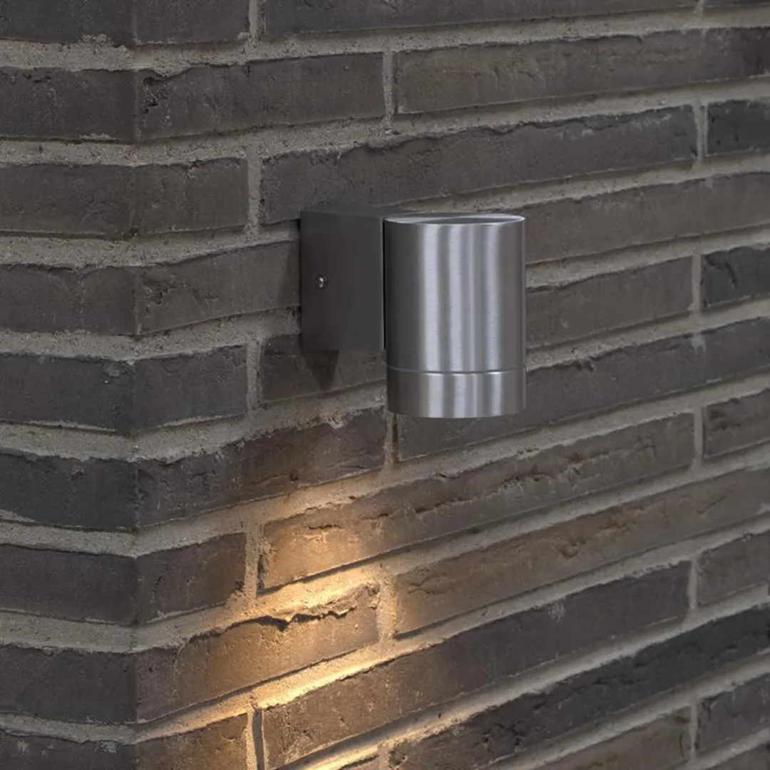 Nordlux Tin Maxi Wandlamp Buiten GU10 - Aluminium Ø7,6cm - IP54 - Grijs