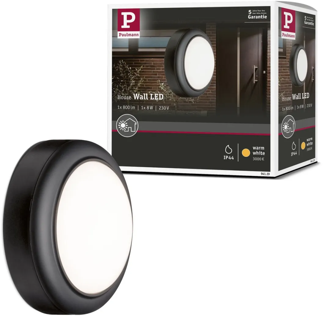 Paulmann LED Wandarmatuur Buiten IP44 8W 3000K