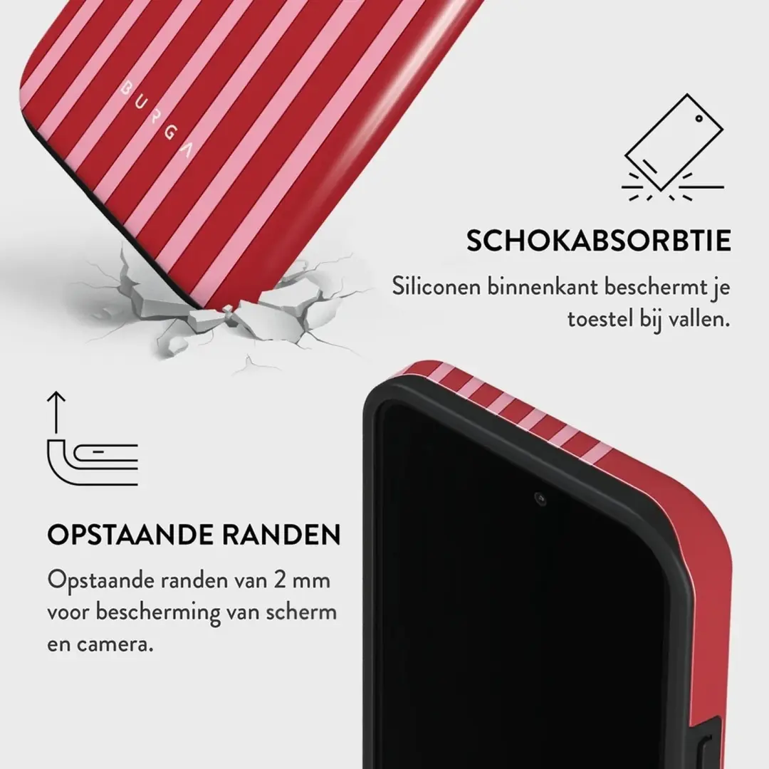 Burga Tough Backcover MagSafe iPhone 14 Pro - Strawberry Jam - afbeelding 4 van 4