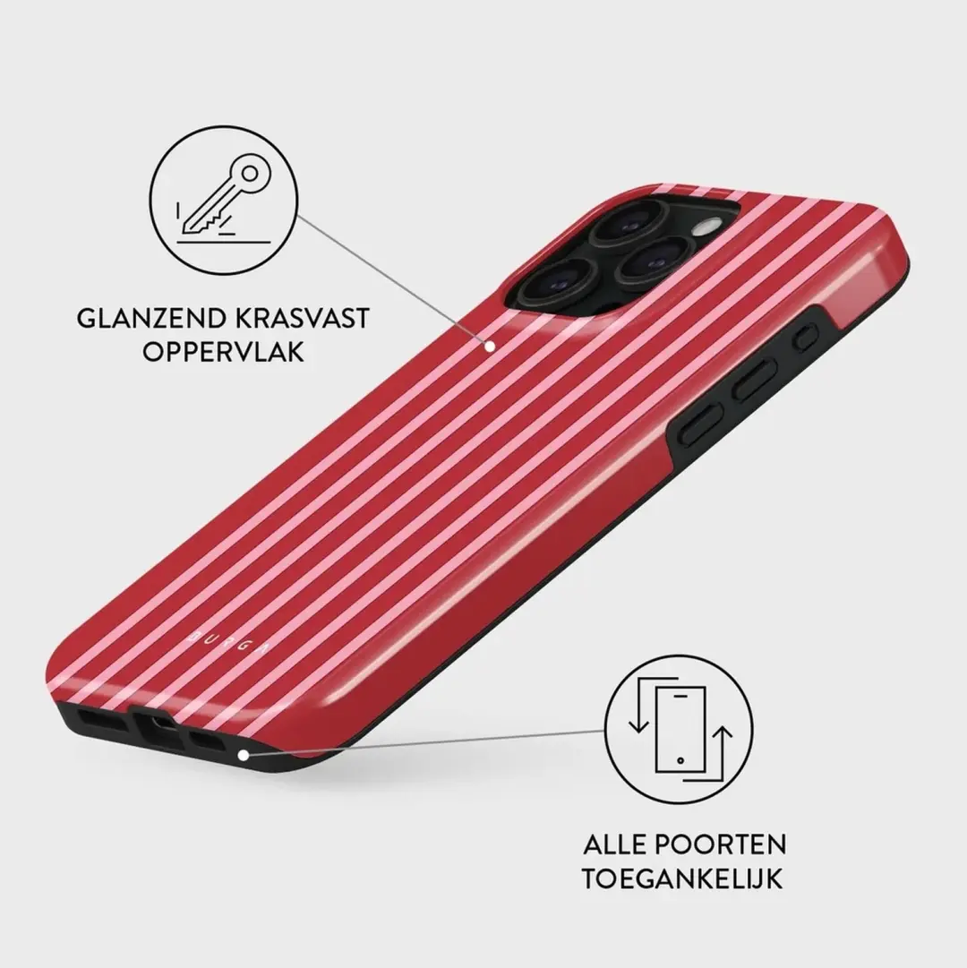 Burga Tough Hoesje iPhone 15 Pro MagSafe - Strawberry Jam - afbeelding 3 van 4