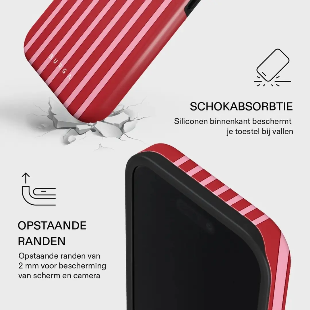 Burga Tough Backcover MagSafe iPhone 16 - Strawberry Jam - afbeelding 4 van 4