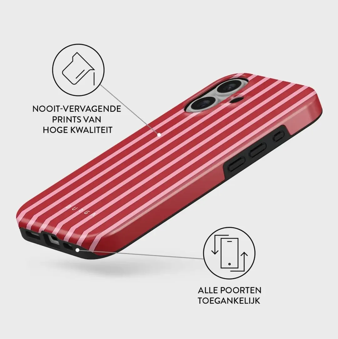 Burga Tough Backcover MagSafe iPhone 16 - Strawberry Jam - afbeelding 3 van 4
