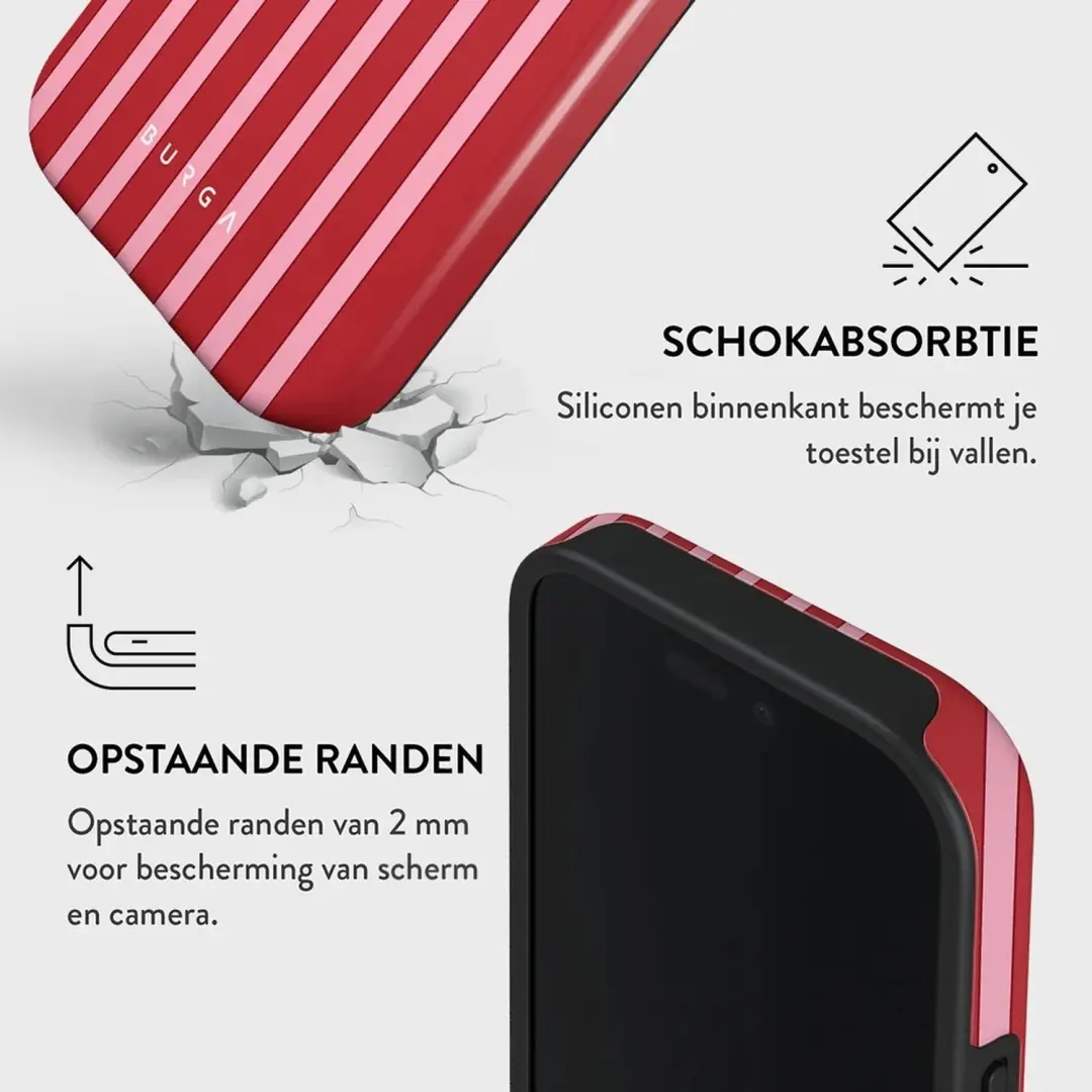 Burga Tough Backcover MagSafe iPhone 16 Pro - Strawberry Jam - afbeelding 4 van 4