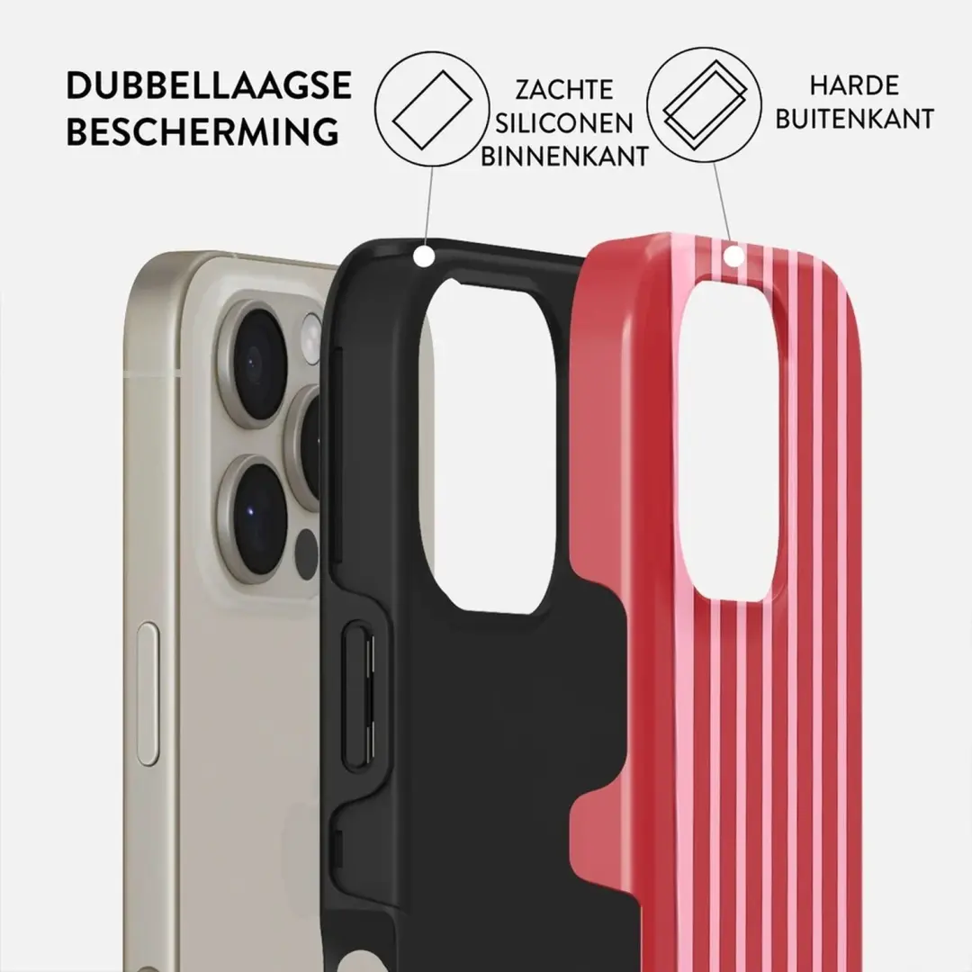 Burga Tough Backcover MagSafe iPhone 16 Pro - Strawberry Jam - afbeelding 2 van 4