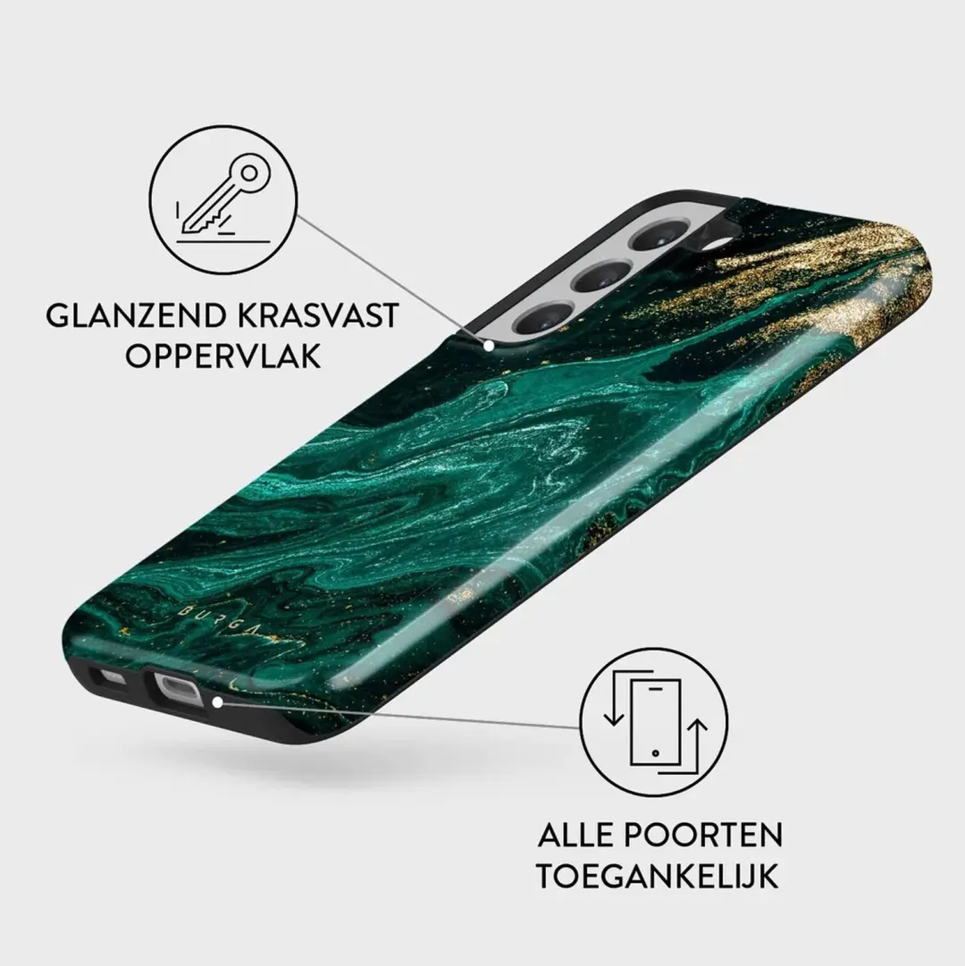 Burga Tough Backcover MagSafe Samsung Galaxy S22 Hoesje - Emerald Pool - afbeelding 3 van 4