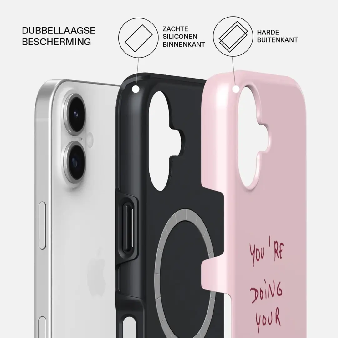 Burga Tough Backcover MagSafe iPhone 17 - Roze - afbeelding 2 van 4