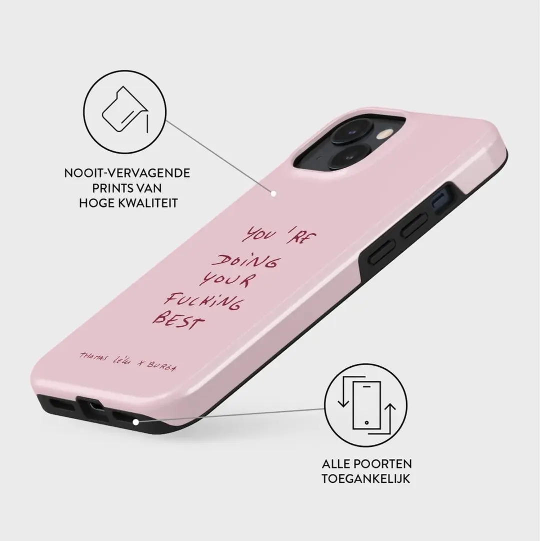 Burga Tough Backcover MagSafe voor iPhone 15 - Roze - afbeelding 3 van 4