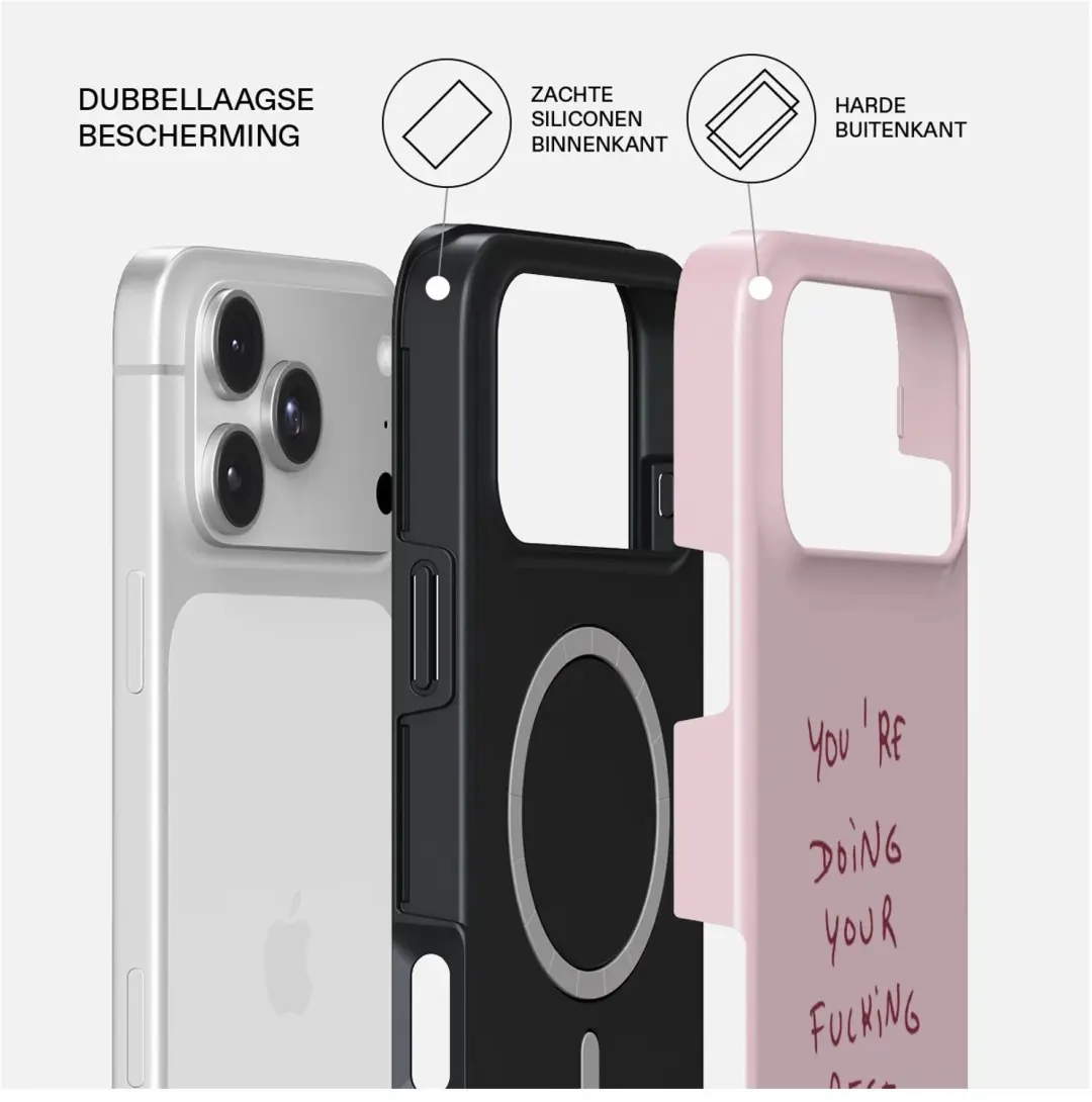 Burga Tough Backcover iPhone 18 Pro Max - MagSafe - Roze - afbeelding 2 van 6