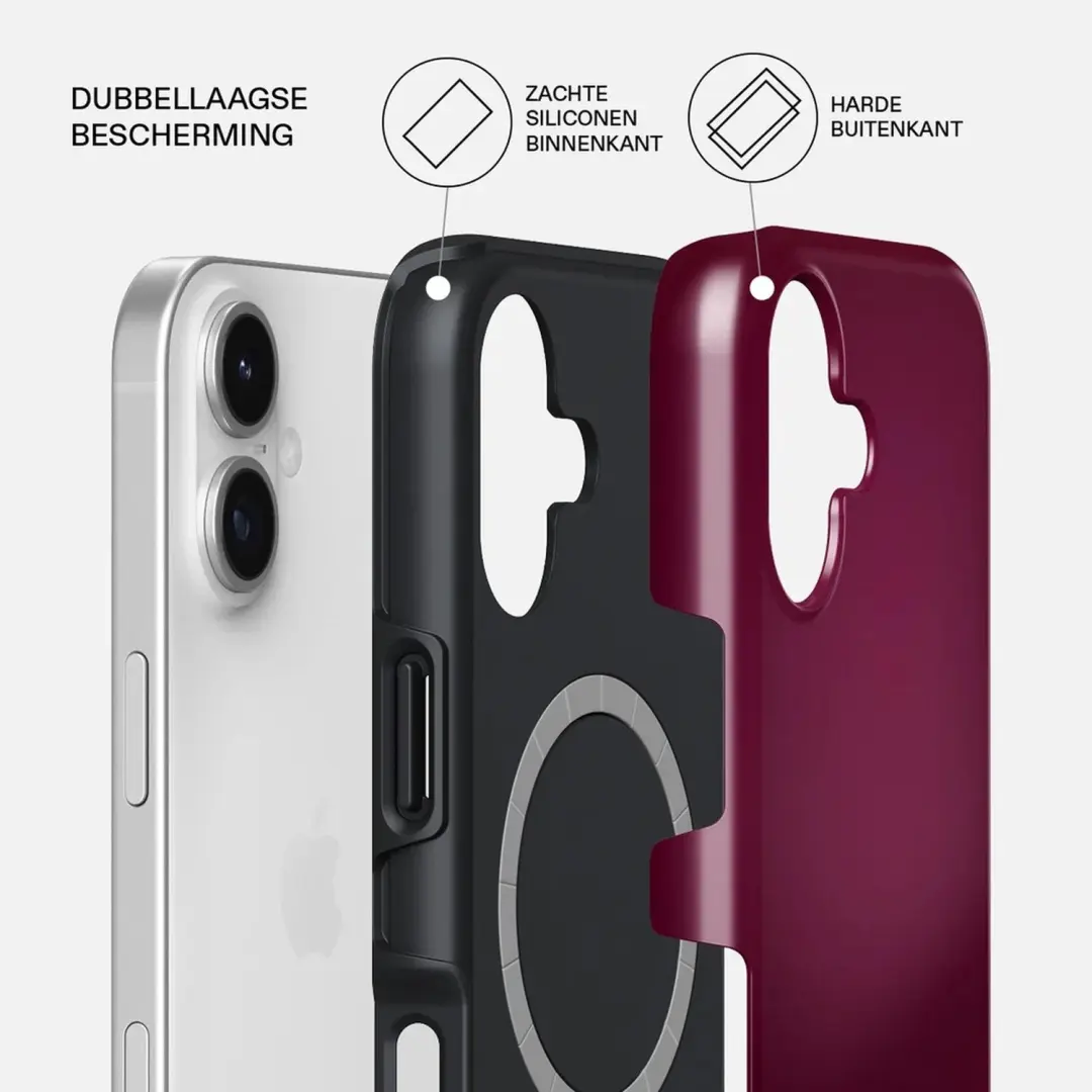 Burga Tough Backcover MagSafe iPhone 17 - Dark Cherry - afbeelding 2 van 4