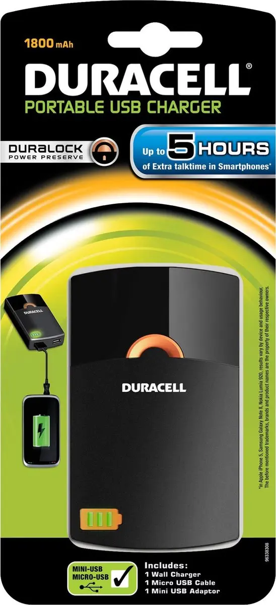 Duracell 5 uurs mobiele oplader