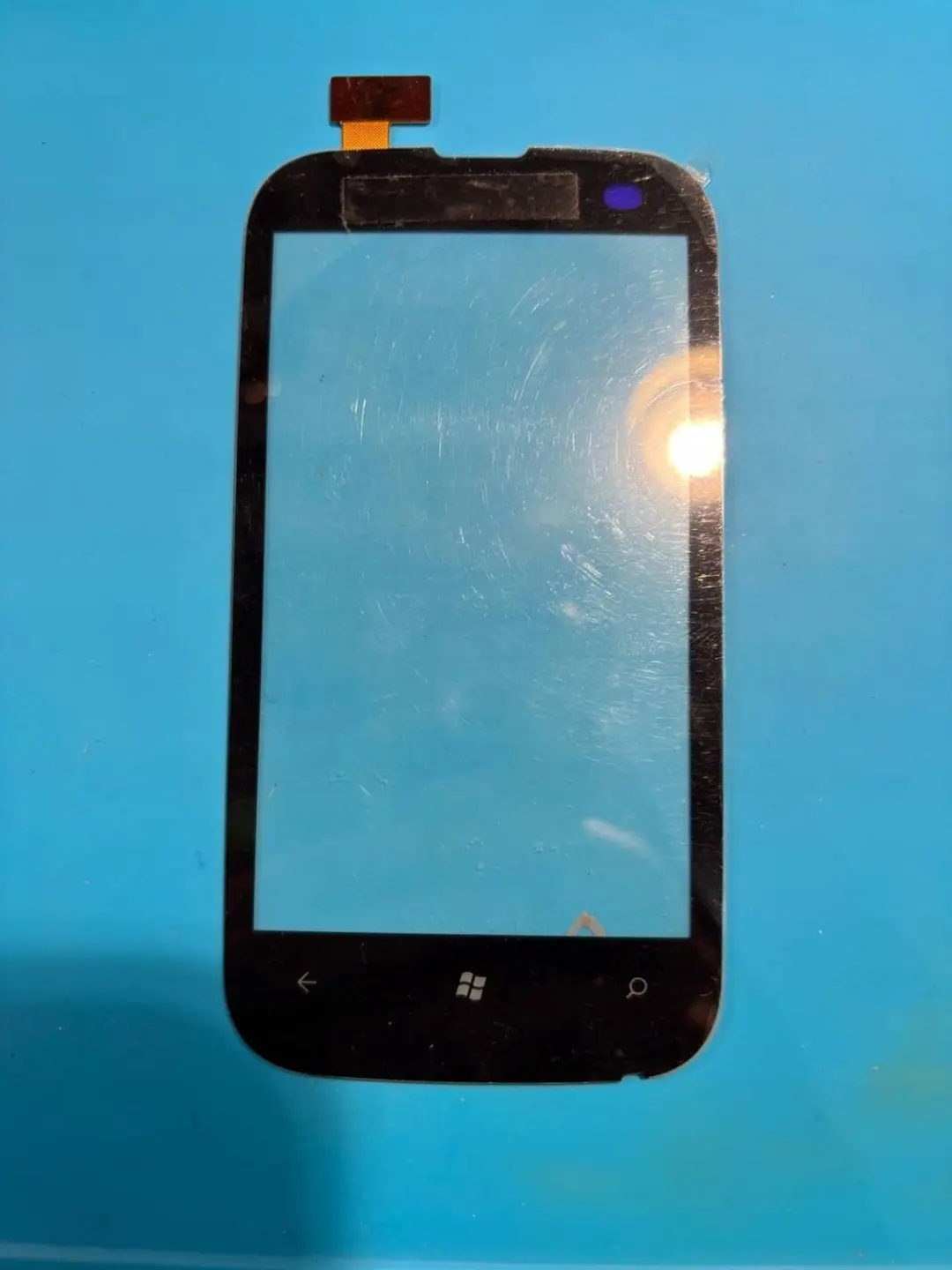 Touchscreen Digitizer Glas Nokia Lumia 510 Zwart