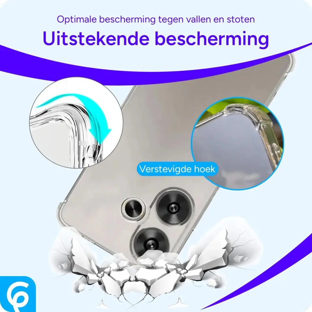 Xiaomi Poco F6 Hoesje met Koord Schokbestendig Transparant - afbeelding 3 van 6