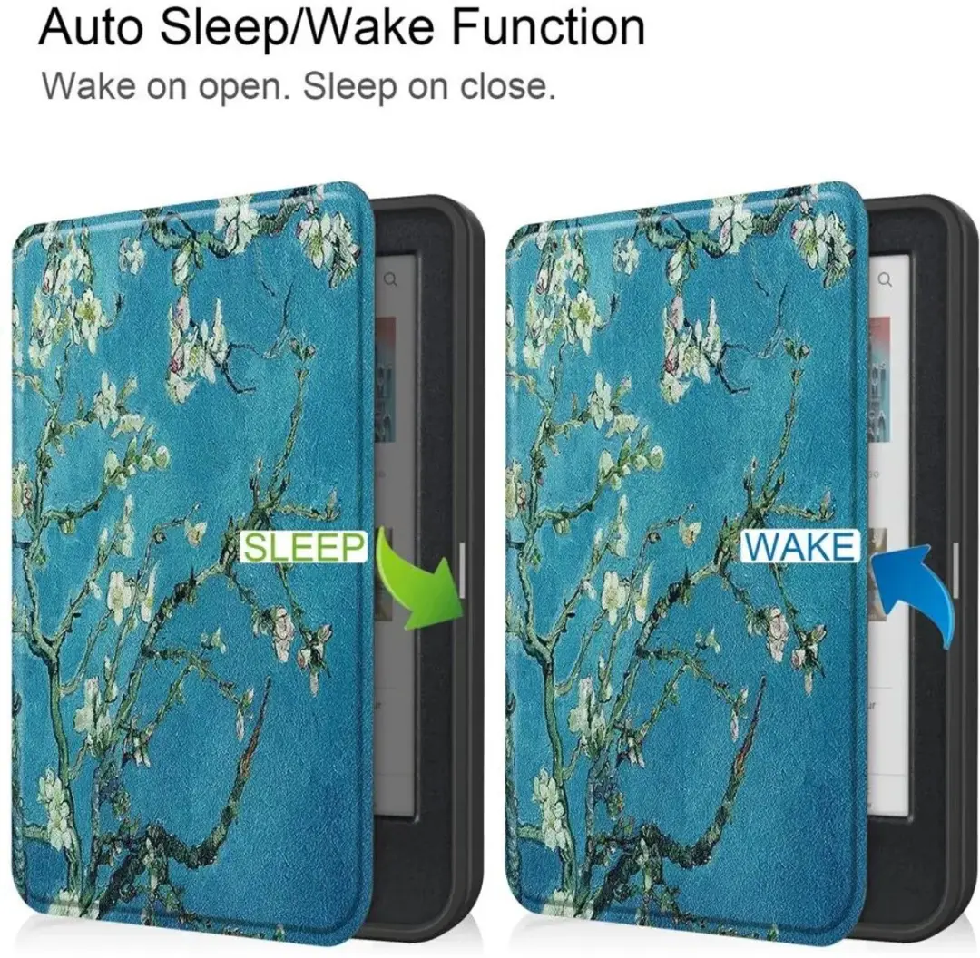 Kobo Clara Colour/Clara BW Hoes SleepCover - Bloemen - afbeelding 6 van 6