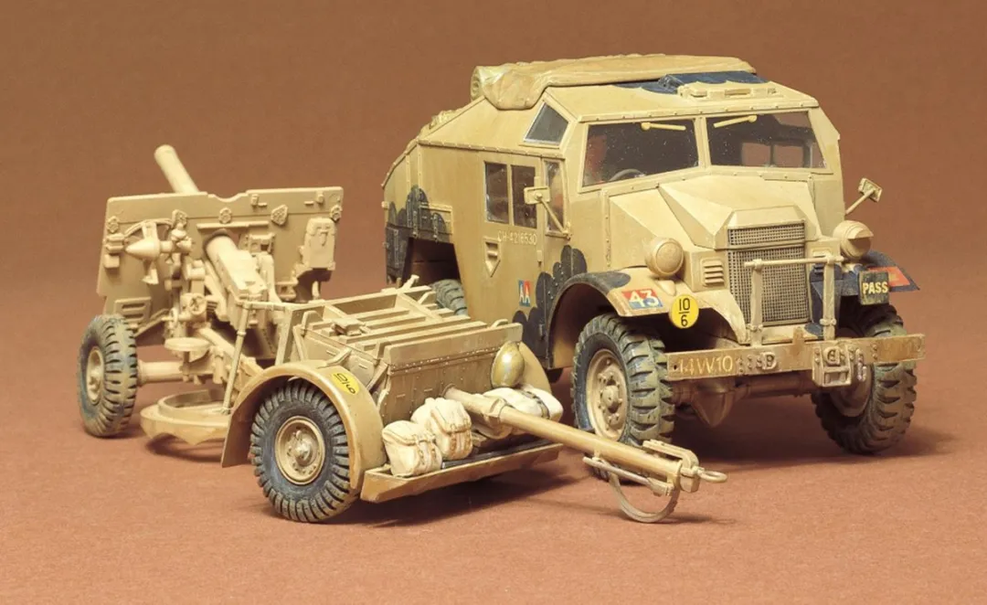Tamiya 35044 British 25pdr Tractor Field Gun Modelbouwpakket 1:35