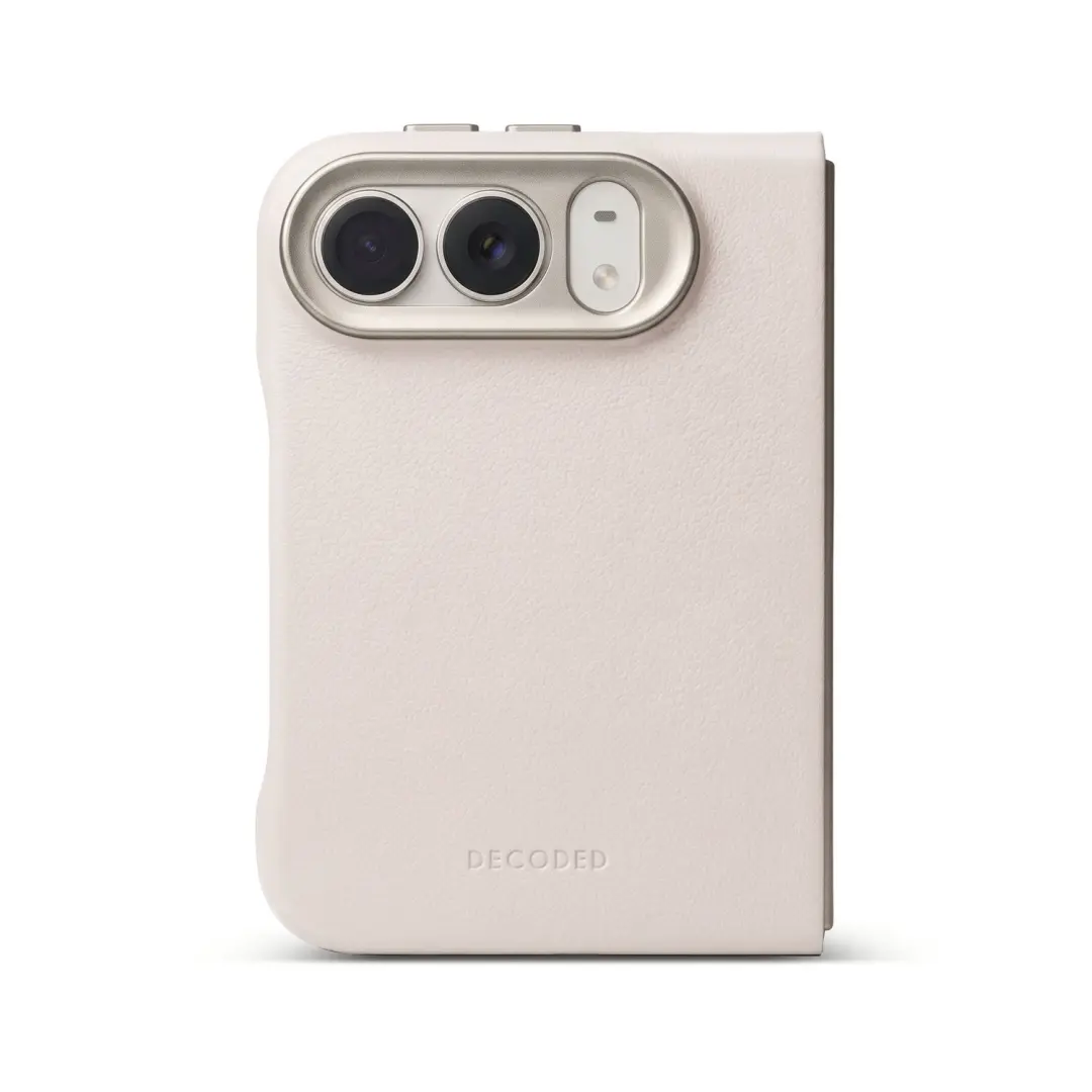 DECODED Leren Hoesje voor iPhone Duo, Premium ECCO-Leer, Geschikt voor MagSafe,
