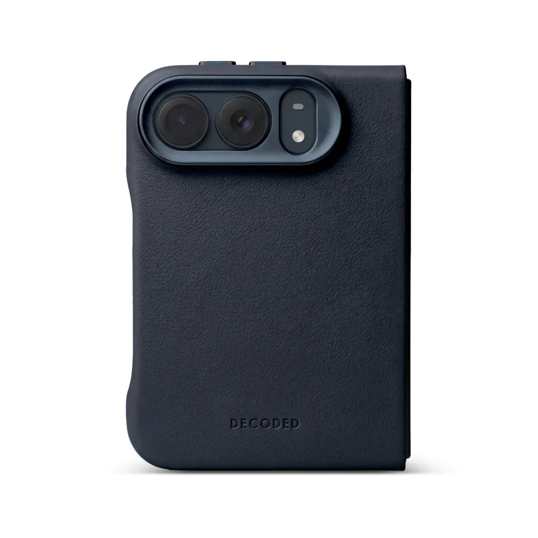 DECODED Leren Hoesje voor iPhone Duo, Premium ECCO-Leer, Geschikt voor MagSafe,