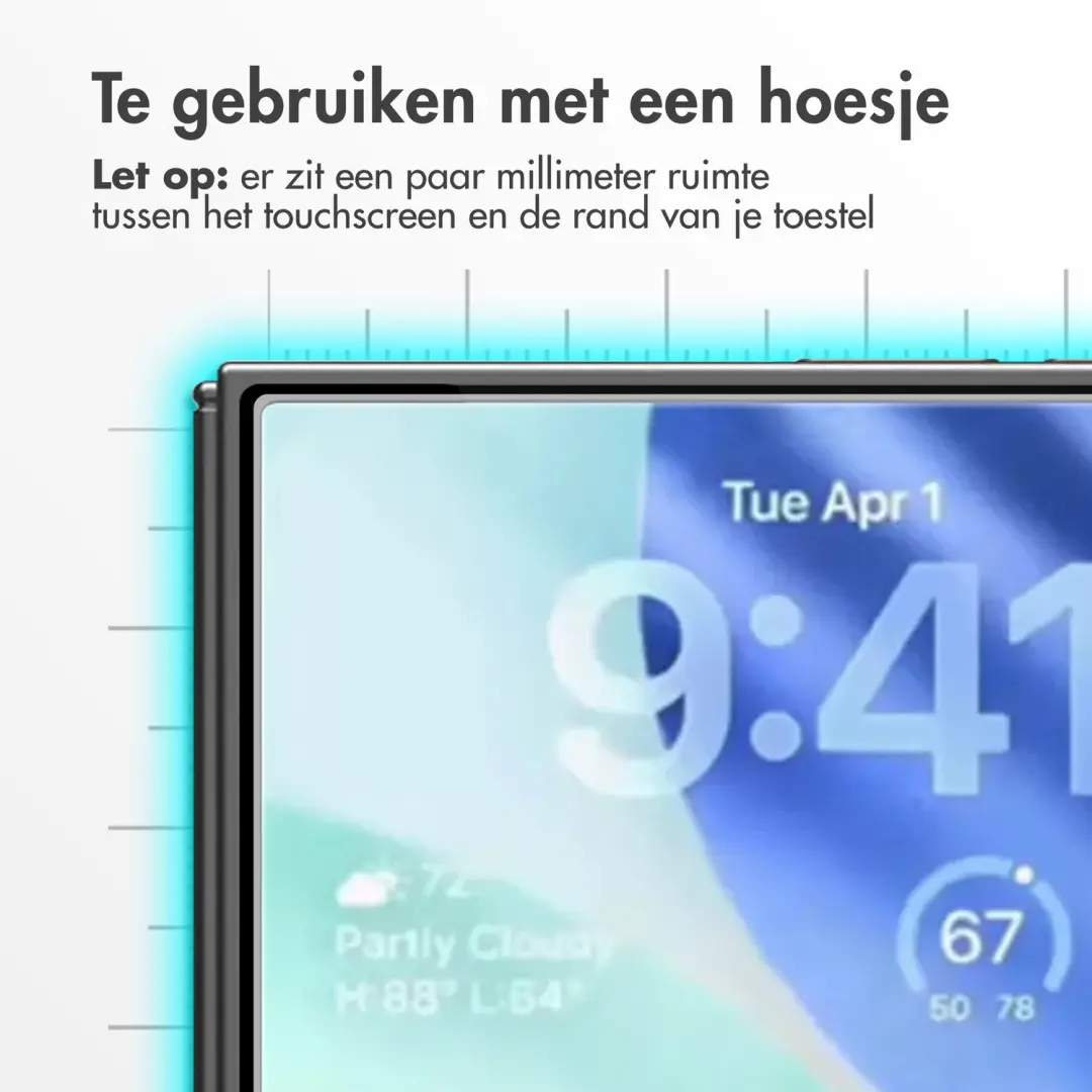 Accezz Gehard Glas Screenprotector Apple iPhone Duo - afbeelding 3 van 6