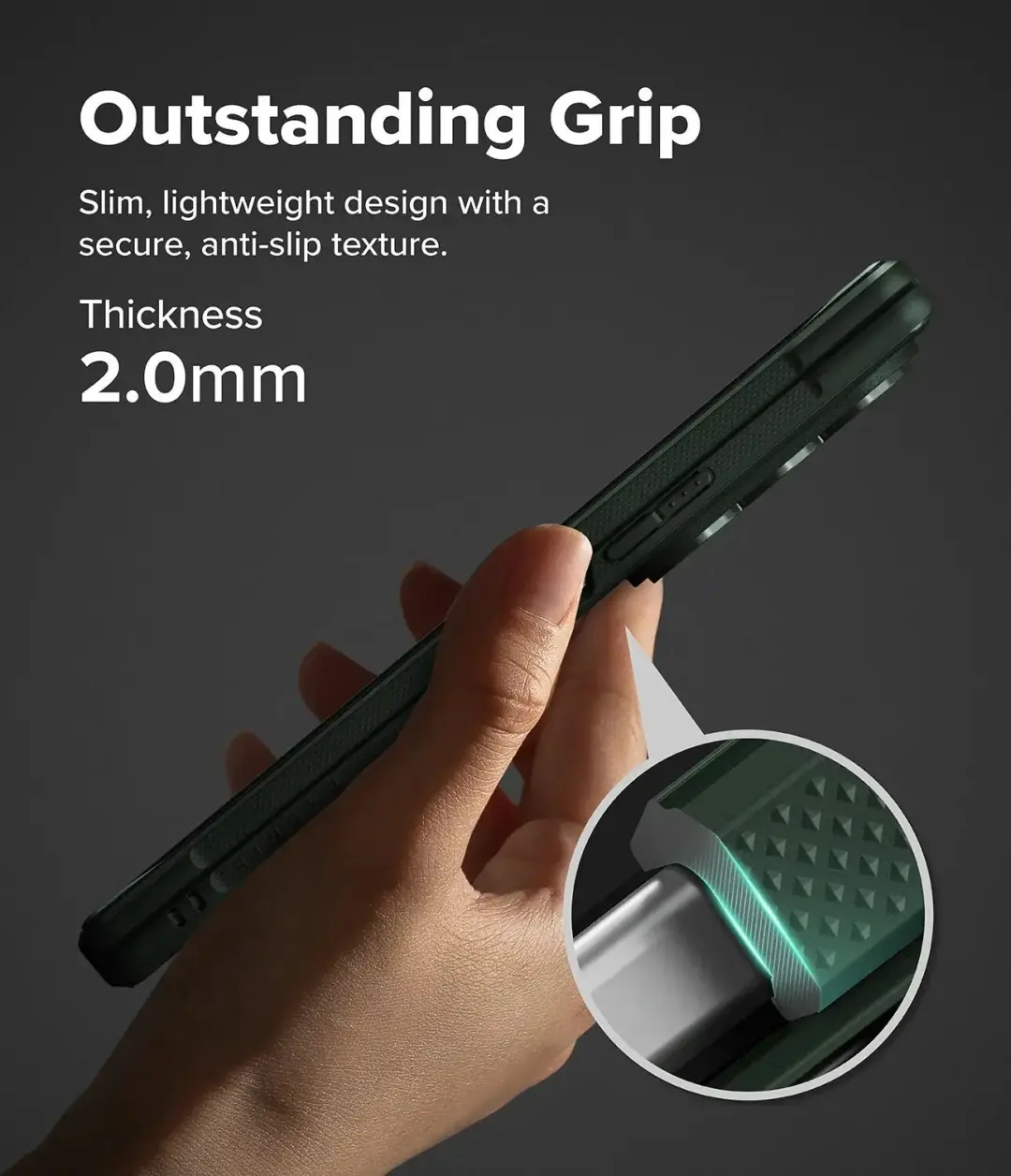 Ringke Onyx Magnetic Hoesje Samsung Galaxy Z Fold 8 Ultra - Donker Groen - afbeelding 2 van 6