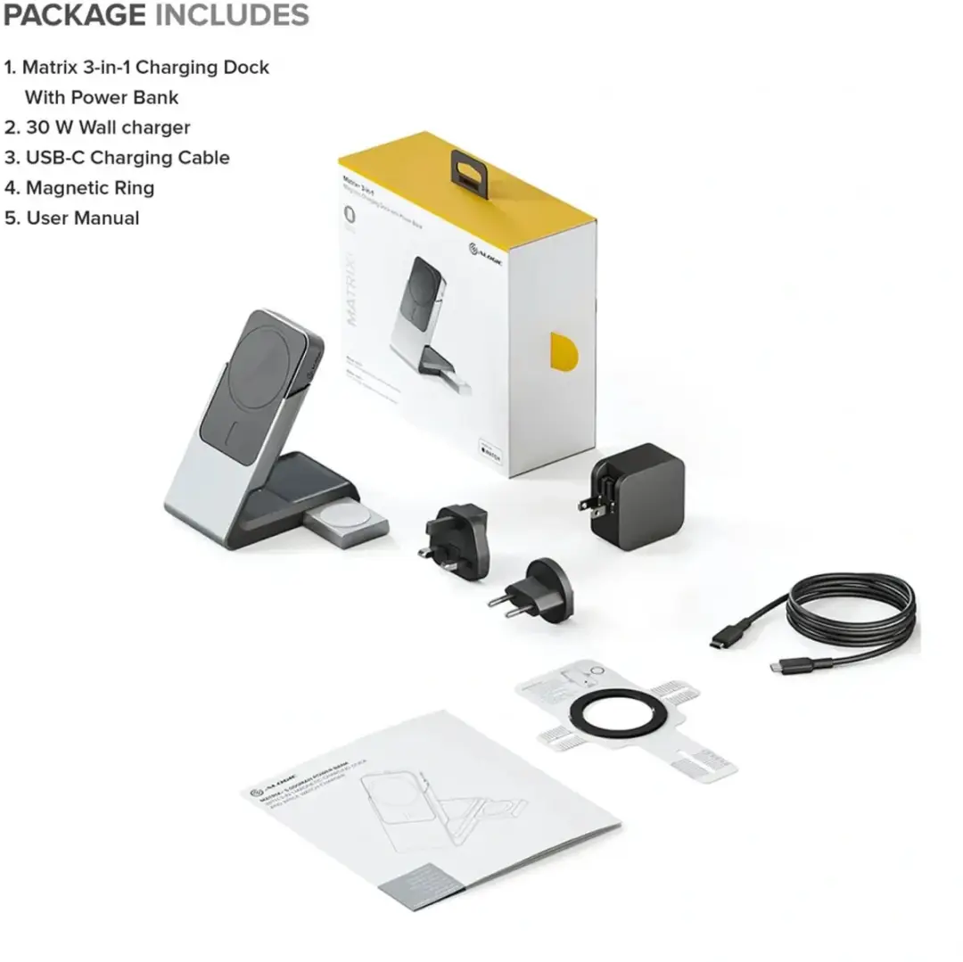Alogic Matrix+ MSPBDDAWC-G 3-in-1 Draadloze Lader - 15W - afbeelding 2 van 6