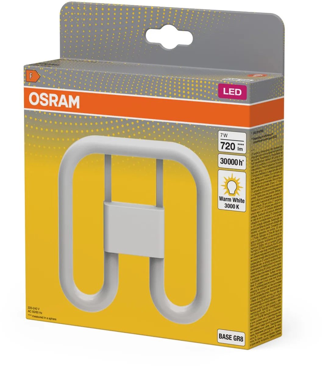 Osram LED-lamp GR8 7W Warmwit - 3000K - Ø134mm
