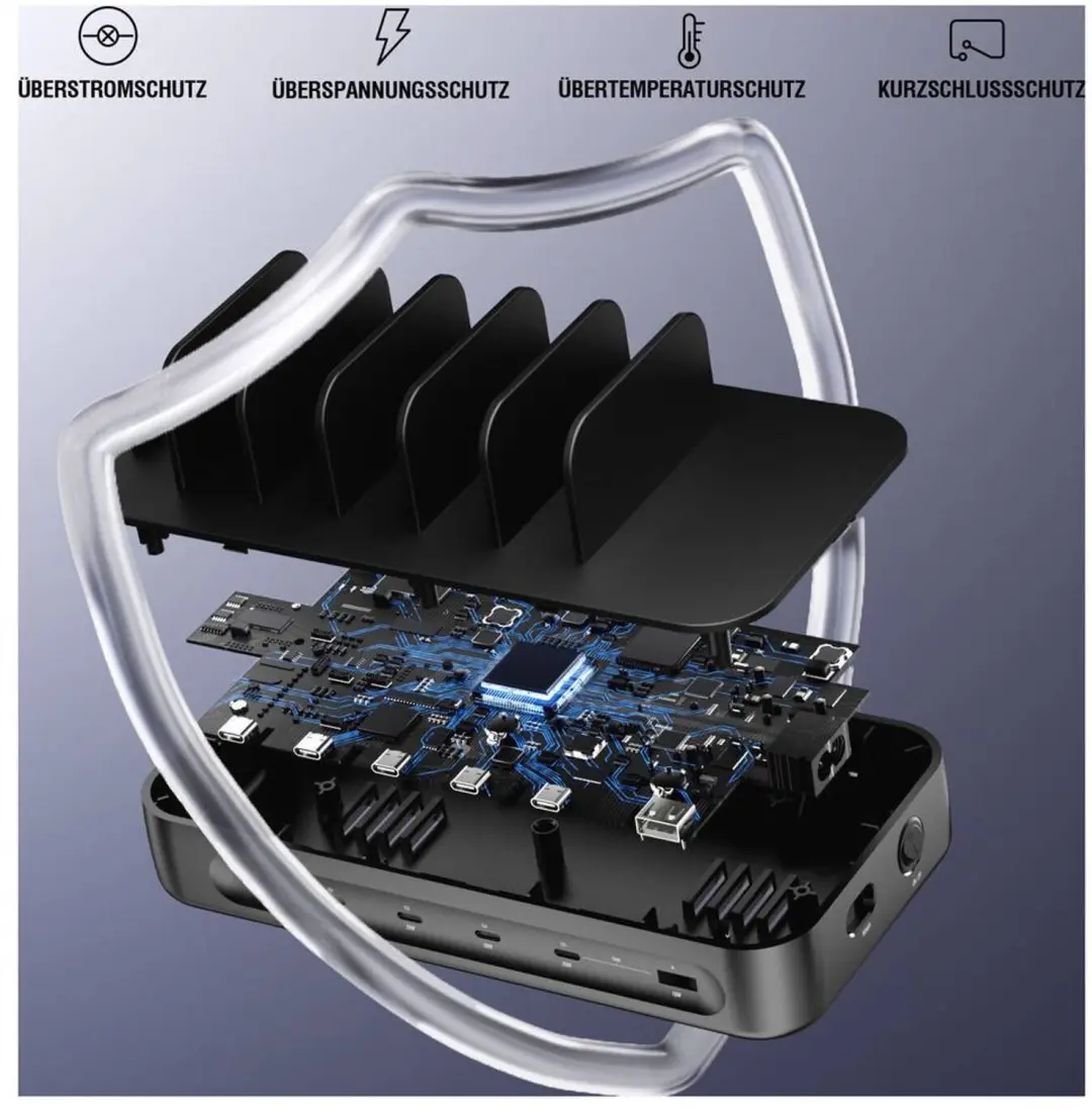 4Smarts Team 541805 Laadstation 100W - Zwart - afbeelding 6 van 6