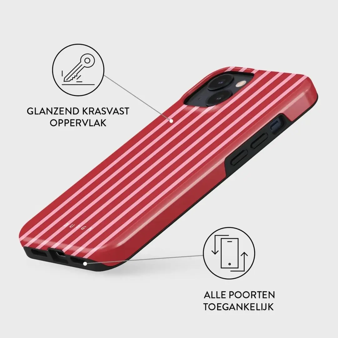 Burga Tough Backcover MagSafe iPhone 14 - Strawberry Jam - afbeelding 3 van 4