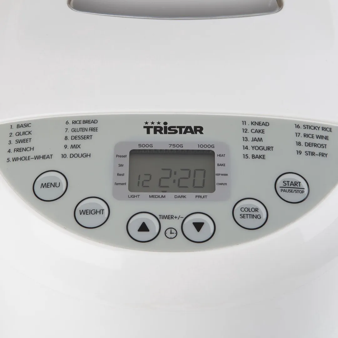 Tristar BM-4586 Broodbakmachine - 19 Programma's - 550W - 1 kg - Wit
