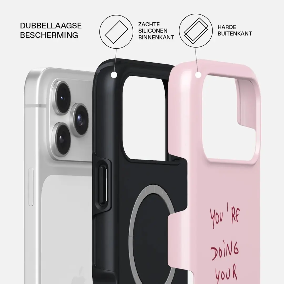 Burga Tough Backcover iPhone 17 Pro MagSafe - Roze - afbeelding 2 van 4