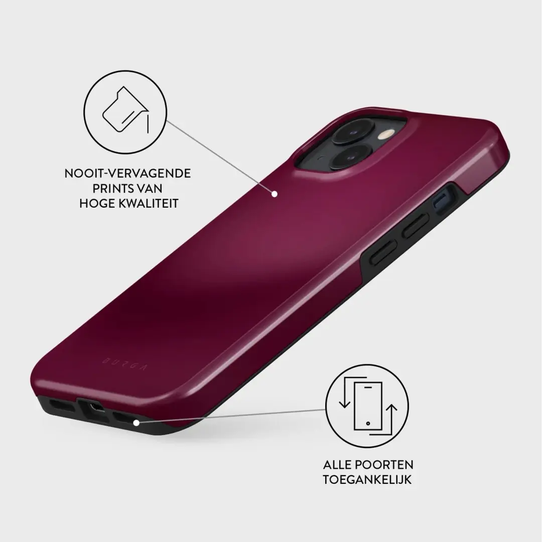 Burga Tough Backcover MagSafe Hoesje iPhone 13 - Dark Cherry - afbeelding 3 van 4