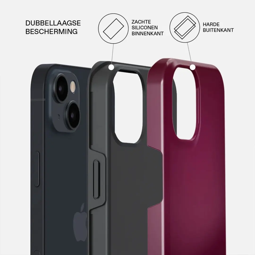 Burga Tough Backcover MagSafe Hoesje iPhone 13 - Dark Cherry - afbeelding 2 van 4
