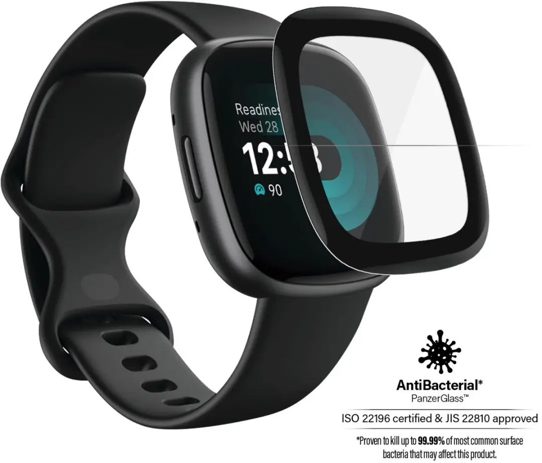 PanzerGlass Screen Protector Geschikt voor Fitbit Versa 3 / 4 / Sense