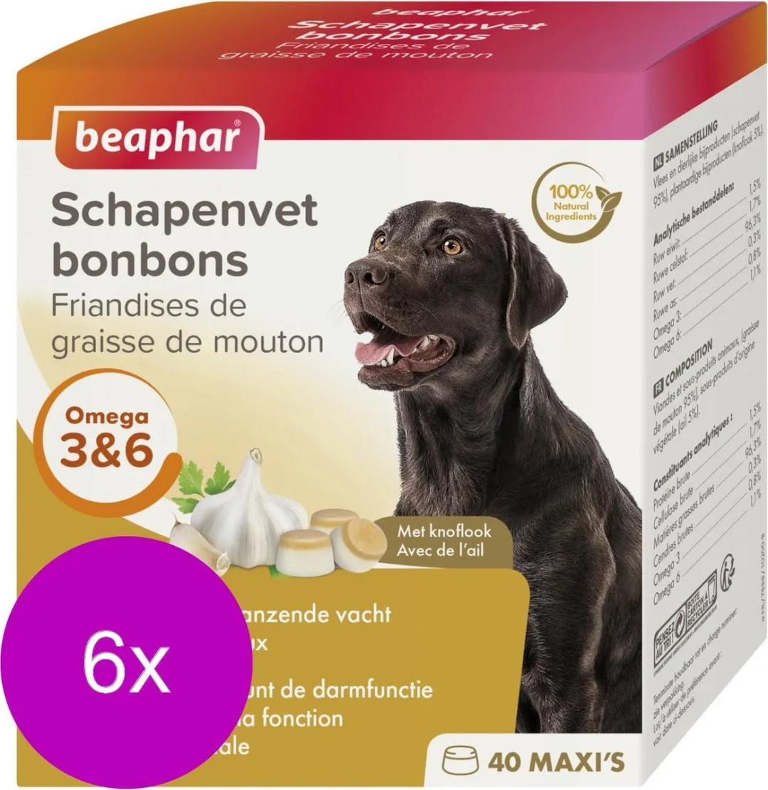 Beaphar Schapenvetbonbons Knoflook - 6 Stuks