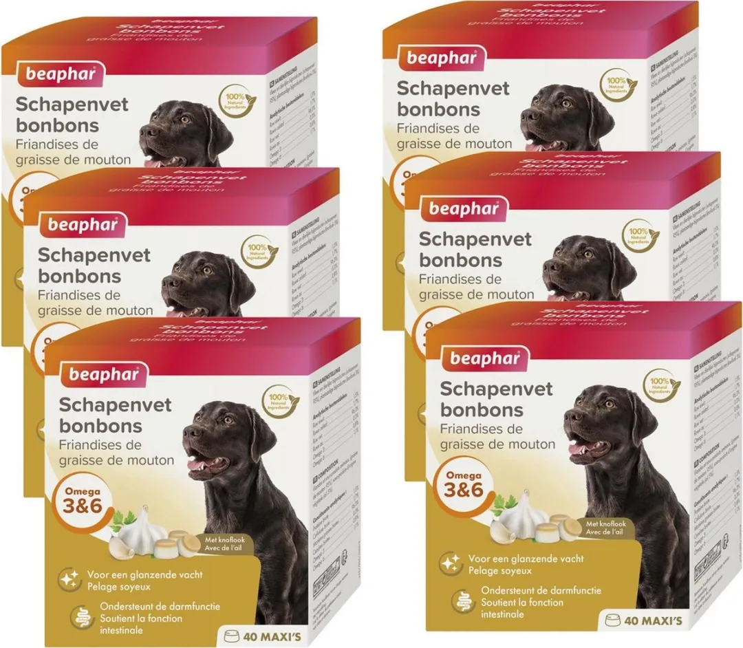 Beaphar Schapenvetbonbons Knoflook - 6 Stuks