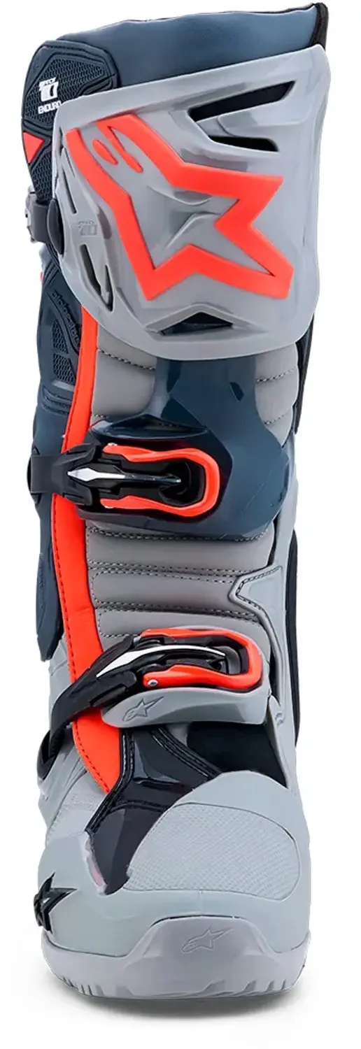 Alpinestars Tech 10 Enduro Laarzen - Mid Gray/Red Fluo - afbeelding 2 van 4