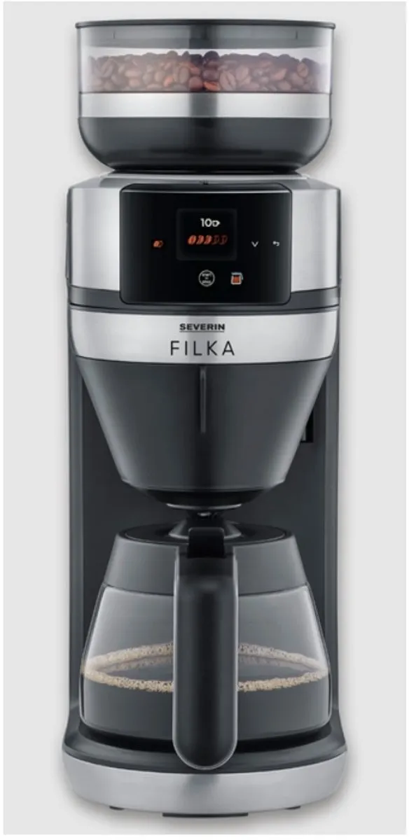 Severin KA 4852 Volledig Automatisch Koffiezetapparaat - 10 Kopjes - 1520W - Zwart/Zilver