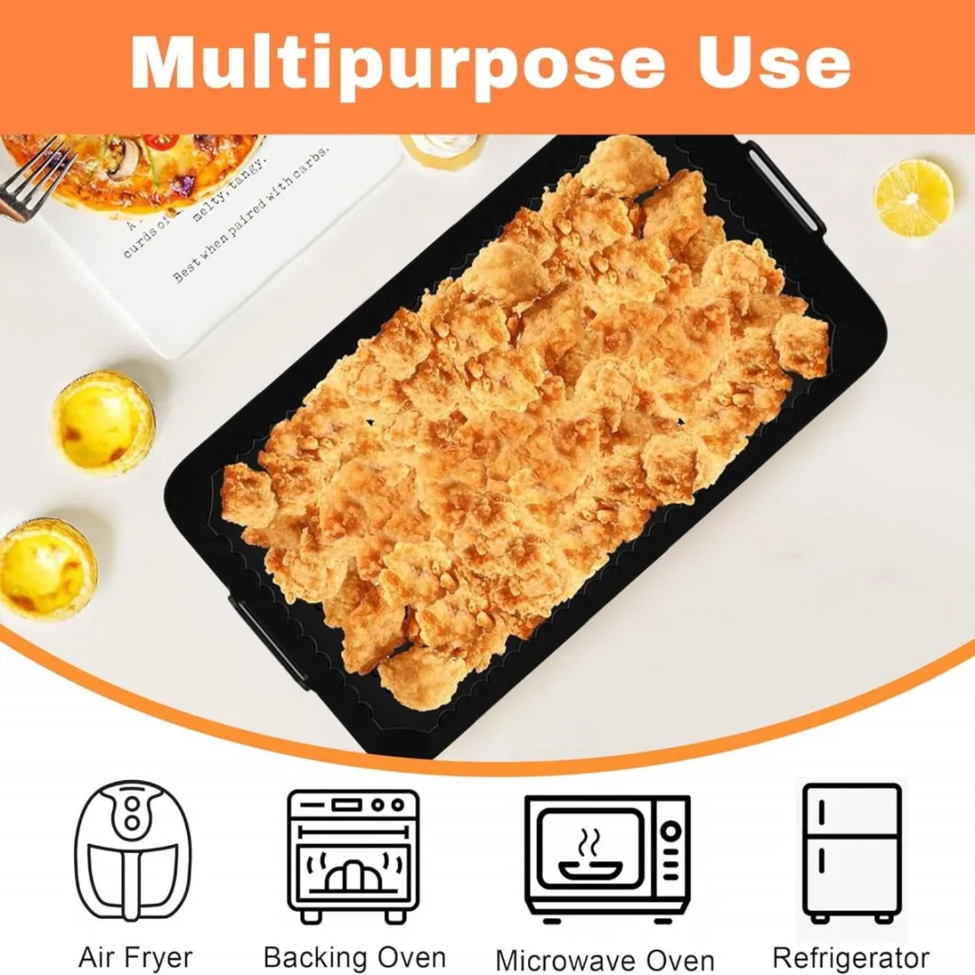 3-pc Silicoon Airfryerplaatjes Set voor Cosori Dual Blaze Twinfry 10L, BPA-vrije Accessoires voor Cosori Airfryer, Ruimtebesparend en Multiproductgebruik